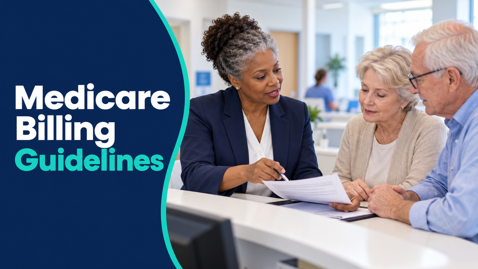 Medicare billing guidance at clinic desk