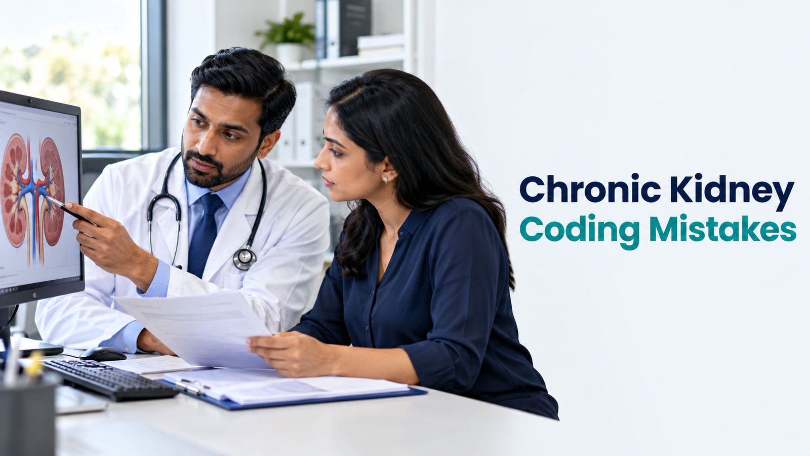 Nephrologist and coder review kidney anatomy